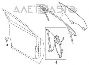 Geam electric cu motor, stânga față, Lincoln MKC 15-