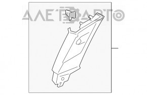 Накладка центральной стойки нижняя правая Lincoln MKC 15- черн, слом креп