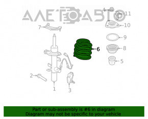 Arcul elicoidal frontal stânga Lincoln MKC 15-