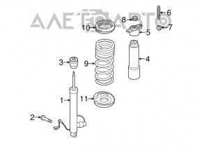 Arc spate stânga Lincoln MKC 15- AWD, rigiditate galbenă.