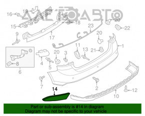 Reflector dreapta Ford Focus mk3 15-18 restilizat 5 uși nou neoriginal