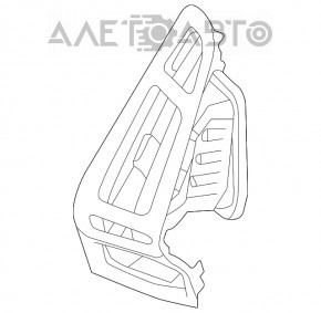 Conducta de aer pentru torpila stânga Ford Focus mk3 15-18, crăpată, zgâriată, uzată, prinderea ruptă.