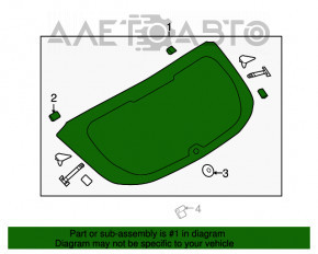 Geam spate portbagaj Ford Focus mk3 15-18 restilizat 5 uşi zgârieturi, zgârietură de la ștergător.