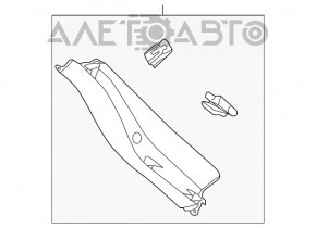 Обшивка двери багажника правая Ford Focus mk3 15-18 рест 5d серый, царапина