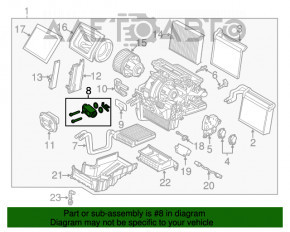 Supapa de încălzire a aerului condiționat pentru Ford Focus mk3 11-18 tip1