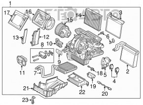 Supapa de încălzire a aerului condiționat pentru Ford Focus mk3 11-18 tip1