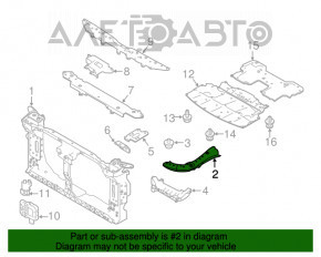 Bara dreapta a televizorului Infiniti Q50 16- original OEM nou