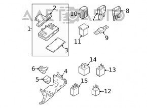 Blocul de siguranțe sub capotă Ford Edge 15- 3.5