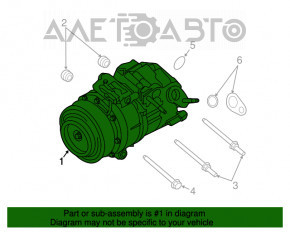 Компрессор кондиционера Ford Edge 15-18 2.7T