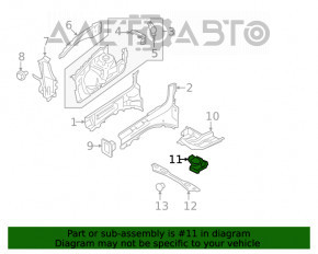 Лопух переднего подрамника левый Ford Fusion mk5 13-20