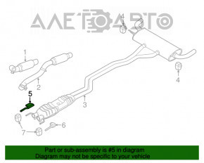 Кронштейн выпускной системы передний Ford Edge 15-18 3.5