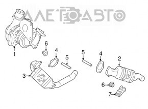 Катализатор передний Ford Edge 15-24 2.7T