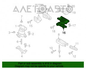 Подушка акпп Ford Edge 15-18 2.7T с кронштейном