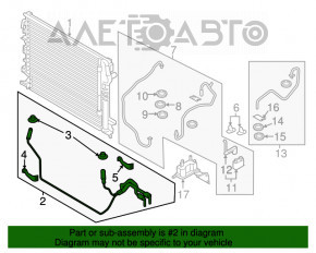 Racordul de racire a uleiului Ford Edge 15-18 6F50