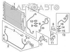 Racordul de racire a uleiului Ford Edge 15-18 6F50