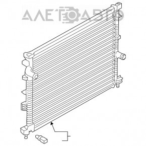 Radiator de răcire apă Ford Edge 15-18 3.5 cu răcire suplimentară.