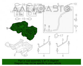 Топливный бак Ford Edge 15- FWD