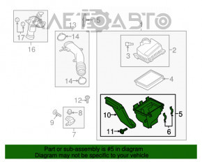 Корпус воздушного фильтра Ford Edge 15-18 2.0T