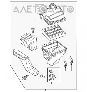 Corpul filtrului de aer Ford Edge 15-18 3.5 cu conductă de aer