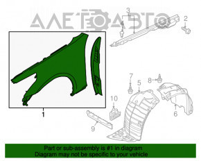 Крыло переднее правое Infiniti G25 G35 G37 4d 07-13