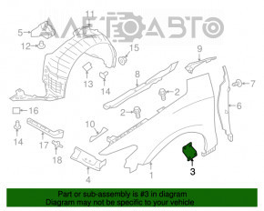 Suport aripa dreapta fata Nissan Maxima A36 16- jos