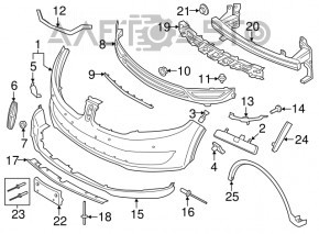 Moldura bara fata centrala Lincoln MKX 16-