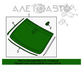 Лобовое стекло Lincoln MKX 16- без датчика