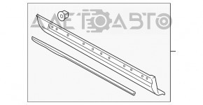 Capac usa fata dreapta inferioara Lincoln MKX 16- cu crom, suport rupt, uzura