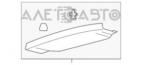 Capacul portbagajului superior al usii Lincoln MKX 16-