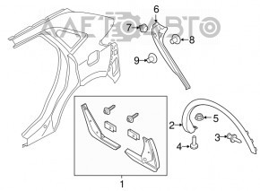 Capac usa portbagaj lateral stanga Lincoln MKX 16- pe caroserie