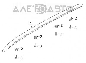 Balustrade longitudinale Lincoln MKX 16- crom