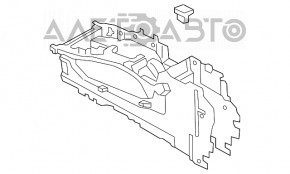 Консоль центральная подлокотник Lincoln MKX 16- черн, царапины