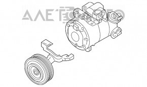 Компрессор кондиционера Lincoln MKZ 13-16 3.7