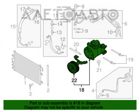 Компрессор кондиционера Lincoln MKZ 13-16 3.7