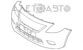 Bara față goală Nissan Versa 15-19 SUA restilizată sub moliură.