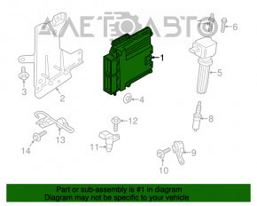 Блок ECU компьютер двигателя Lincoln MKZ 13-16 2.0T