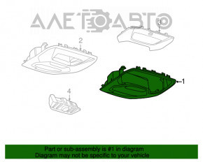 Плафон освещения передний Ford Escape MK3 17-19 рест, без люка, серый