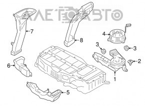 Conducta de aer condiționat dreapta sus Ford C-max MK2 13-18