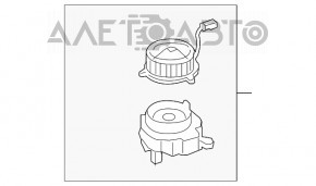 Вентилятор охлаждения батареи правый Ford C-max MK2 13-18 energi в сборе, треснут