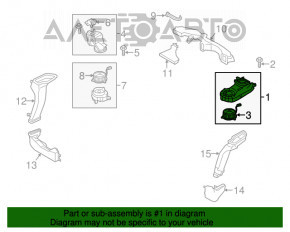 Ventilatorul de răcire a bateriei stânga Ford C-max MK2 13-18 energi, complet asamblat