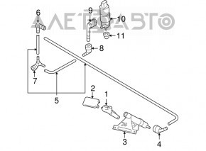 Motorul de spălare a lunetei din spate pentru BMW X5 E70 07-13, nou, neoriginal.