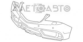 Bara față goală Acura MDX 14-16, nouă, aftermarket, pentru restilizare.