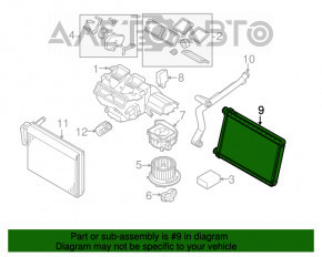 Radiatorul încălzitorului pentru încălzirea BMW 335i e92 07-13 nou neoriginal AVA