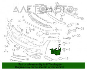 Кронштейн птф передний правый BMW 3 F30 12-15