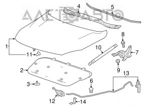 Capota goală Chevrolet Malibu 13-15 Aluminiu nou, neoriginal