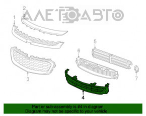 Нижняя решетка переднего бампера Chevrolet Malibu 14-15 рест