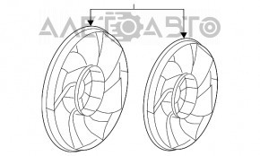 Difuzorul carcasei radiatorului asamblat Chrysler 300 11- nou neoriginal.