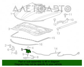 Замок капота Chrysler 200 15-17