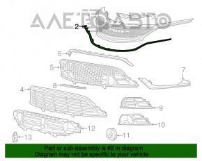 Grila radiatorului pentru Chrysler 200 15-17 crom nou aftermarket