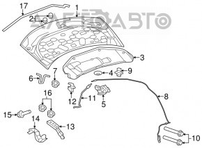 Capota goală Chrysler 200 11-14 nouă, neoriginală.